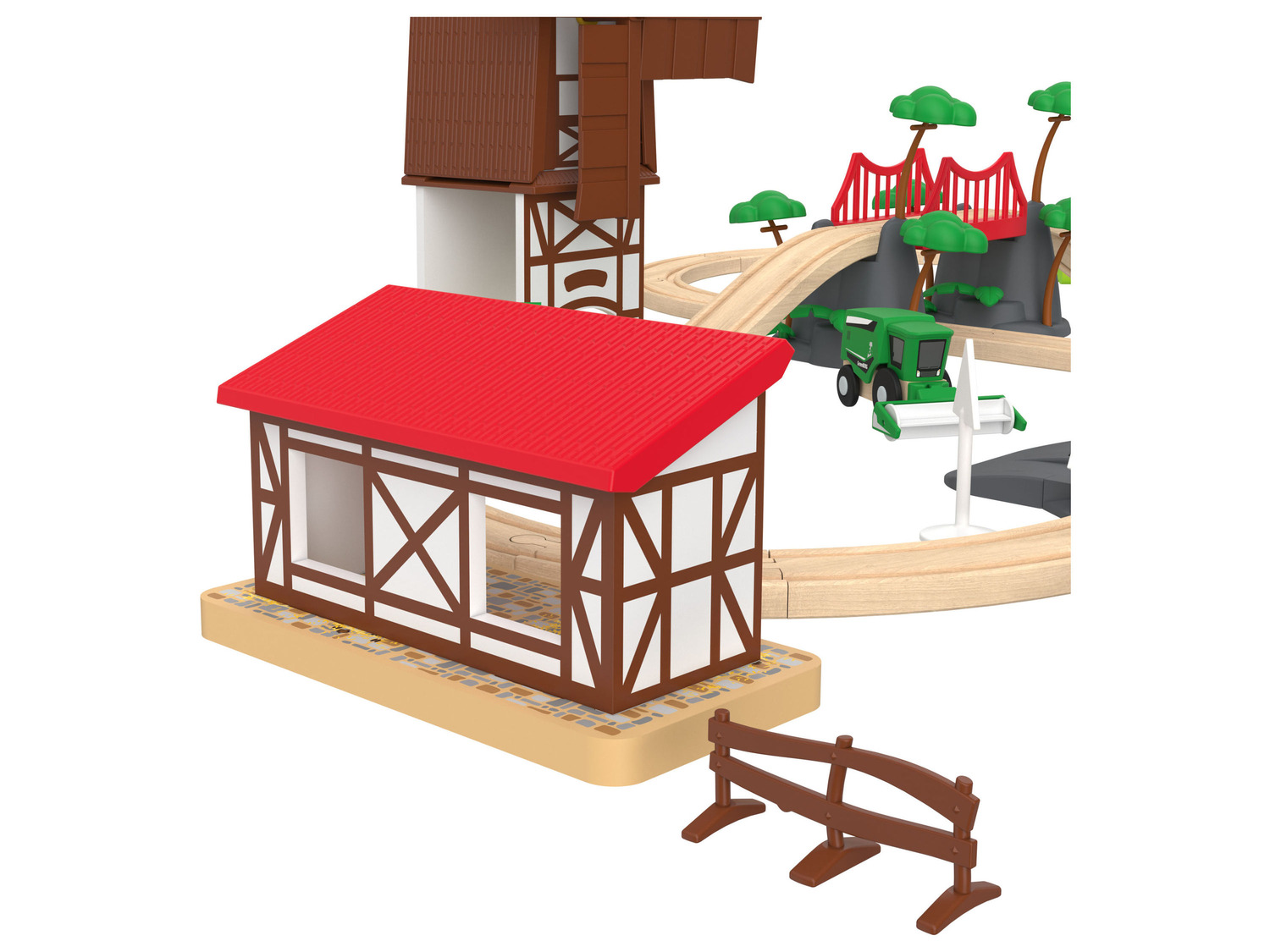 Playtive Eisenbahn-Set, aus Echtholz, mit liebevoll ge… | Holzspielzeuge