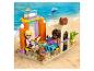 LEGO Friends Strandbar mit zwei Figuren, einem Hund und einem Delfin.