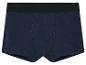 Marineblaue Boxershorts, klassischer Schnitt.
