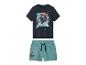 Kinder-T-Shirt- und Shorts-Set mit Spinnen-Print und „SPIDERMAN“-Text.
