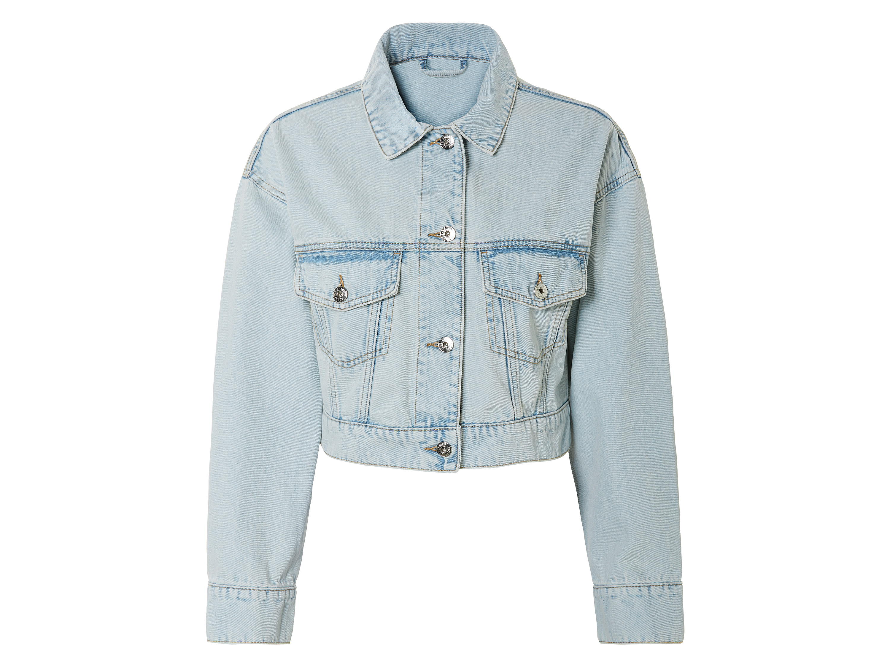esmara® Damen Jeansjacke cropped (Hellblau, 44) | 04335747022708