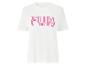 Weißes Kurzarm-T-Shirt mit pinkem „FUN“-Schriftzug