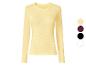 Gelbes geripptes Langarmshirt mit Farboptionen.