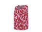 Rosa Damen-Top mit rotem Palmenblattmuster.