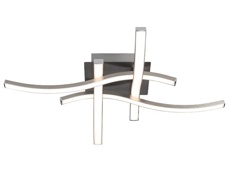 Moderne LED-Wandleuchte mit gebürstetem Metall-Finish und verschlungenen Leuchtstreifen