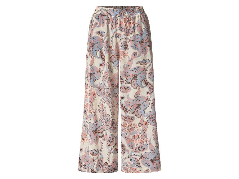 Damen-Palazzohose mit Paisley-Muster in Pastelltönen
