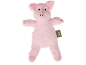 Rosa Schwein Plüschtier mit einem „Max's World“-Etikett an der Seite.