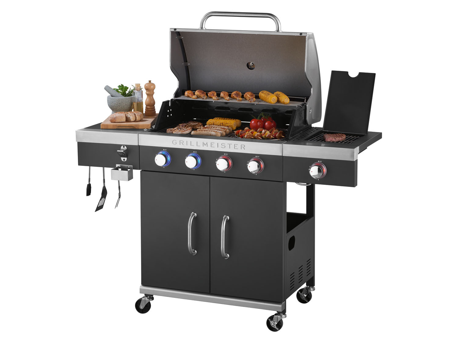 GRILLMEISTER Gasgrill, 4plus1 Brenner, 19,7 kW | LIDL