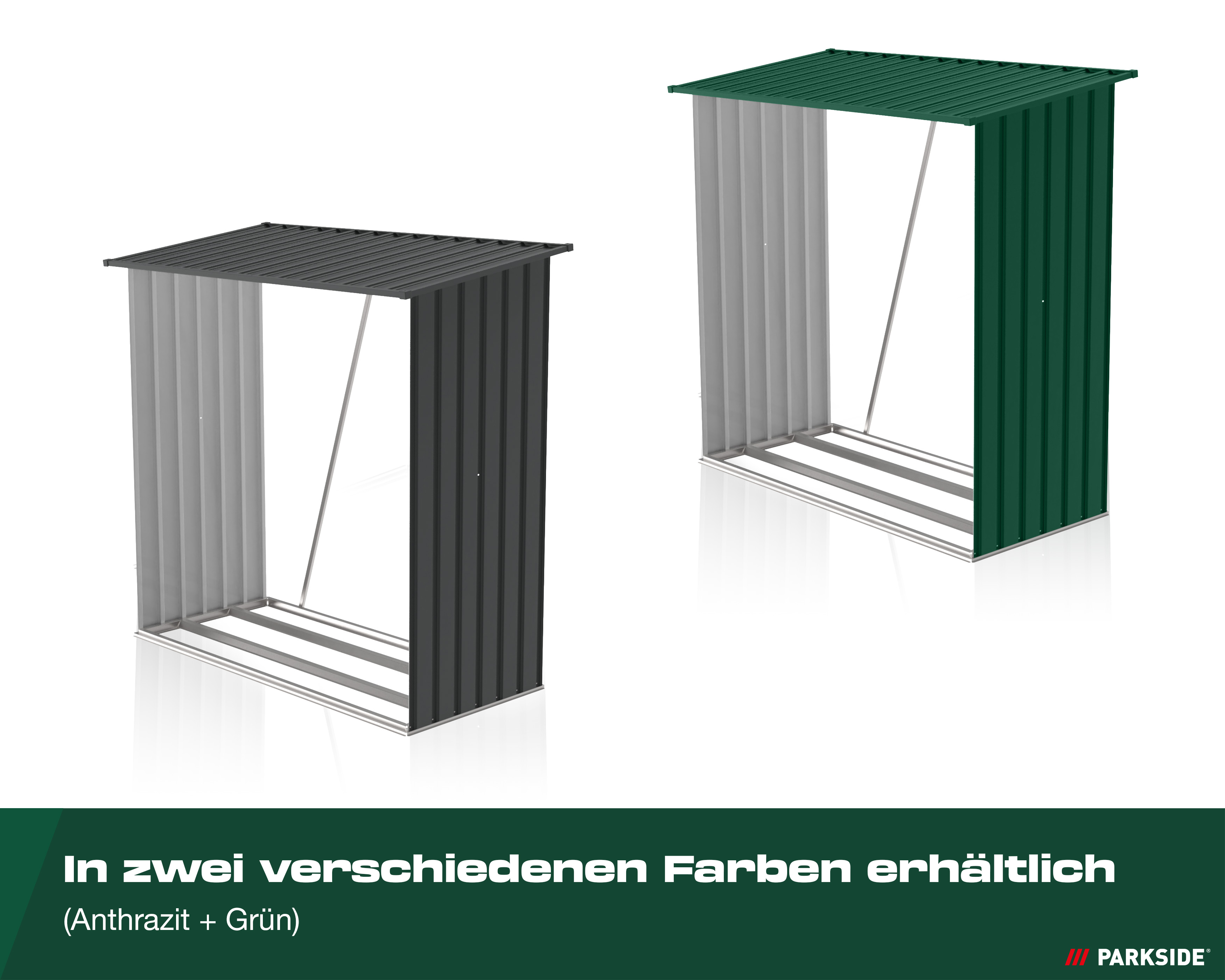 Darstellung Artikel in den erhältlichen Farben, anthrazit und grün