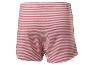 Rot-weiß gestreifte Kinder-Boxershorts.