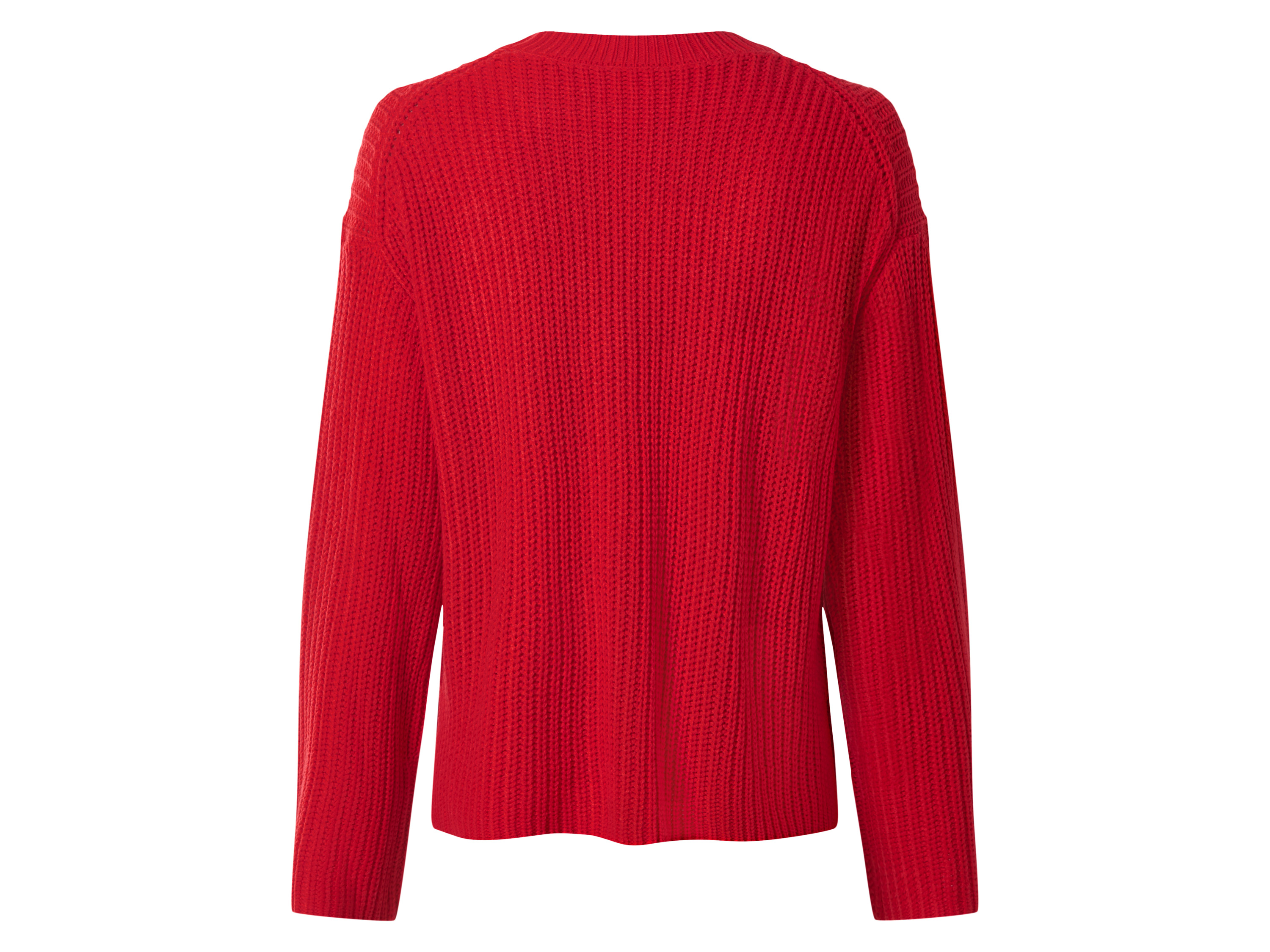 Thumbnail - esmara® Damen Pullover Strukturstrick (Rot, L(44/46))