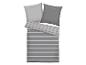 Tom Tailor graues gestreiftes Bettwäsche-Set
