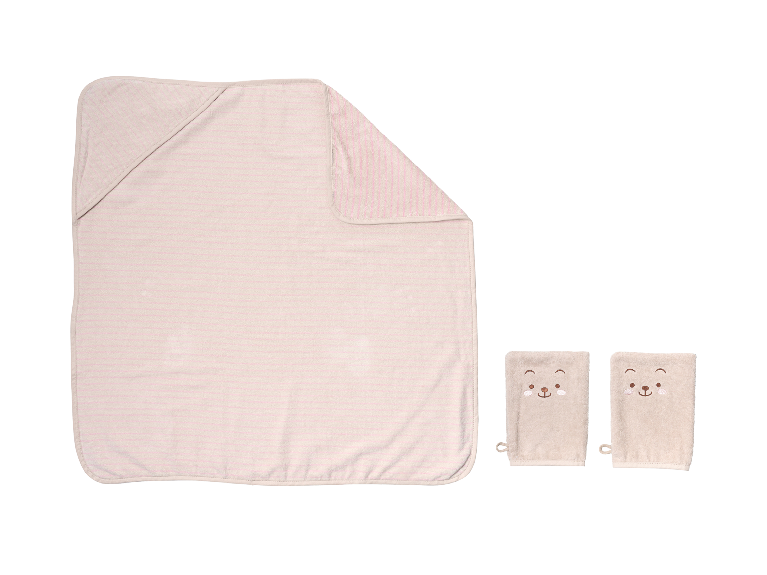 LUPILU® Baby Kapuzentuch, 85 x 85 cm (Gestreift)
