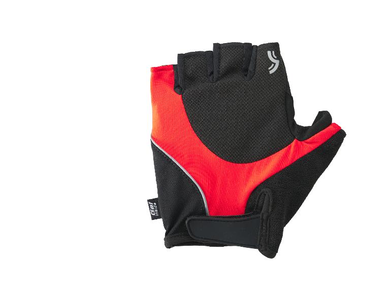Kurze Fahrradhandschuhe, rot und schwarz, Marke Gel.