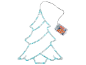 Leuchtende Weihnachtsbaum-Dekoration mit LED-Lichtern und Batteriefach
