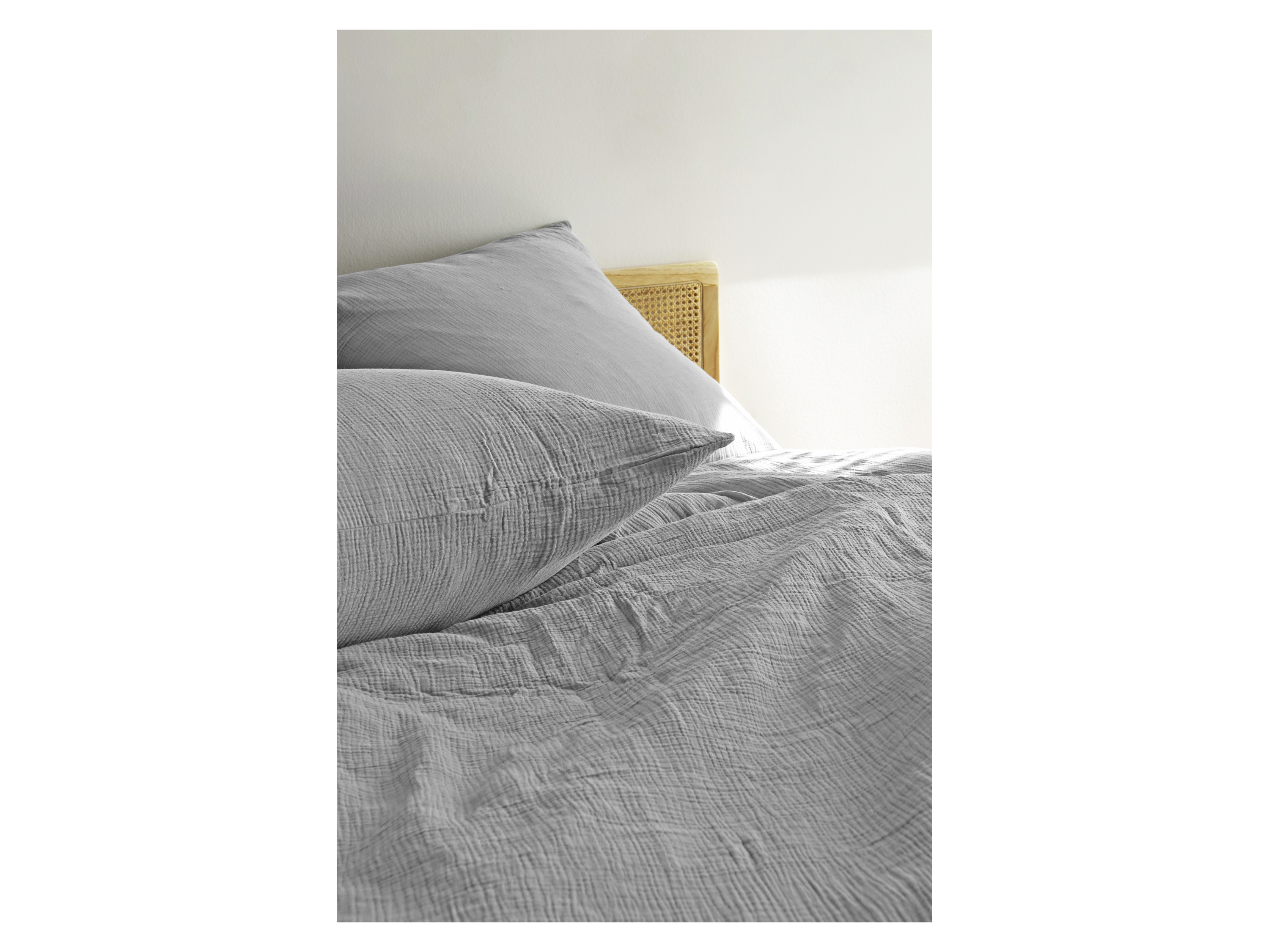 Thumbnail - Bierbaum Bettwäsche Musselin (Hellgrau, 135 x 200/ 40 x 80 cm)