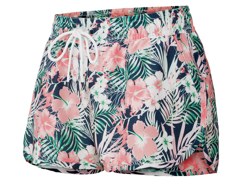 Kurze Hose mit tropischem Muster