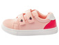 Rosa Sneaker mit Klettverschluss und Herzen