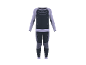 Thermo-Basisschicht-Set in Dunkelgrau und Helllila mit strukturierten Details.