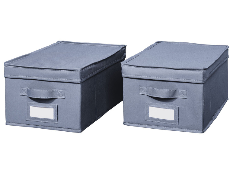 Gehe zu Vollbildansicht: LIVARNO home Aufbewahrungsboxen, mit Deckel / Schubladenaufbewahrung, 2 Stück - Bild 10