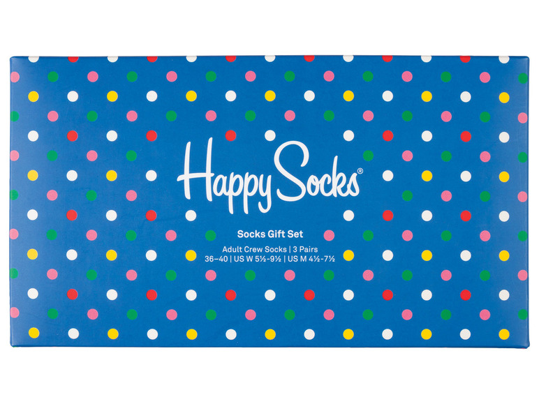 Gehe zu Vollbildansicht: Happy Socks Damen Herren Geschenkebox, 3 Paar Socken, mit Baumwolle - Bild 6