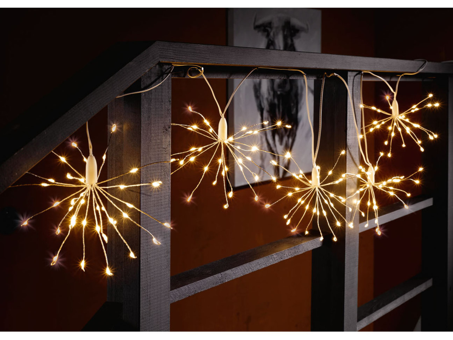 LIVARNO home Lichterkette Pusteblumen-Form 200 LEDs