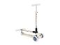 Beiger Kinderroller mit T-Lenker und leuchtenden Rädern