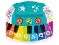 Buntes Kinderspielzeugklavier mit Regenbogen-Tasten und Musiktasten.