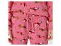 Rosa Pyjama mit weihnachtlichem Dackel-Print