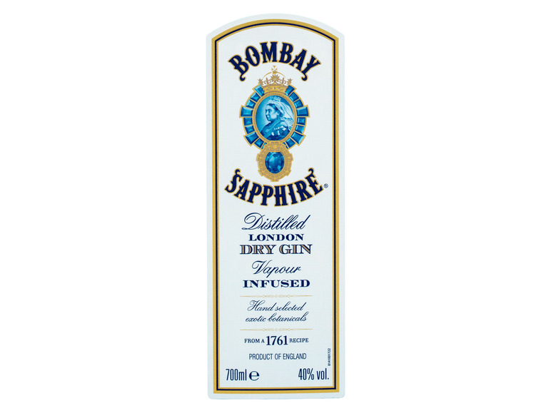 Sapphire BOMBAY Dry London Gin Vol 40%