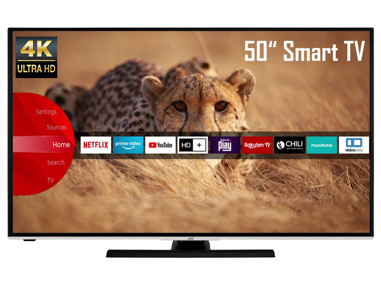 Gehe zu Vollbildansicht: JVC LT-50VU6985 50 Zoll Fernseher Smart TV, Prime Video, Netflix, 4K UHD mit Dolby Vision HDR - Bild 1