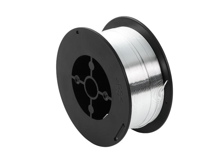 Schwarze Spule mit weißem 3D-Druckerfilament