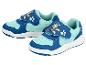 Kinder-Sneaker mit blauem und mintfarbenem Mesh und Welpenmotiv