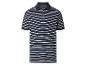 Herren-Poloshirt gestreift in Marineblau mit kurzen Ärmeln