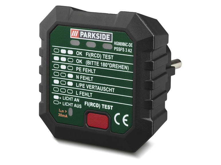 Gehe zu Vollbildansicht: PARKSIDE® Steckdosentester »PSSFS 3 A2«, mit 3-LED-Statustabelle - Bild 2
