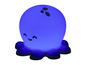 Eine blaue Nachtlampe in Form eines Oktopus.