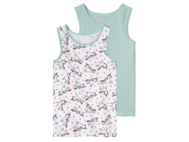 Gehe zu Vollbildansicht: lupilu® Kleinkinder Mädchen Unterhemden, 2 Stück, hoher Bio-Baumwollanteil - Bild 2