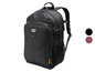Schwarzer Rucksack mit Caterpillar-Logo