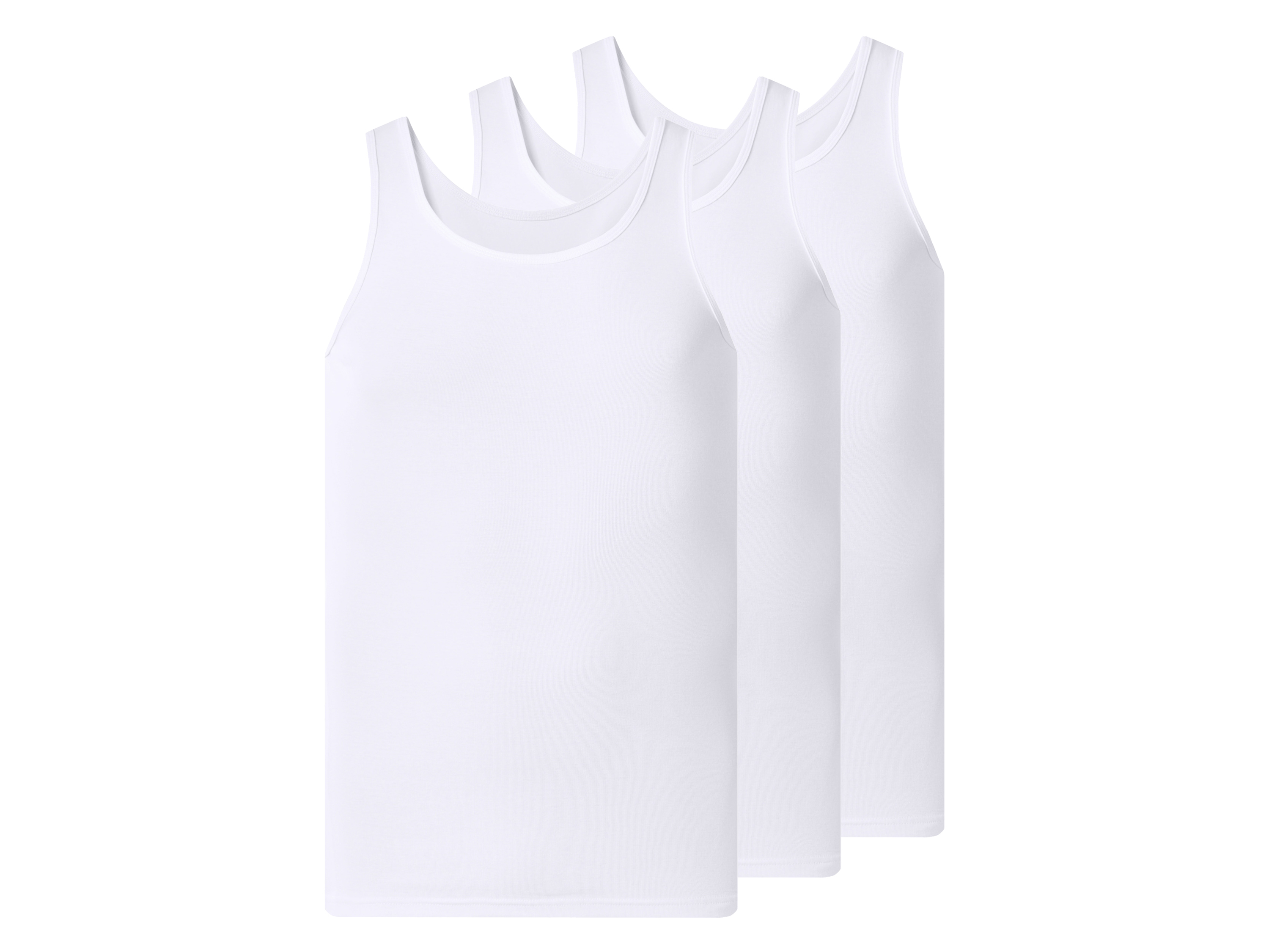 ESMARA MEN Herren Feinripp-Achselhemden, 3 Stück (Weiß, 10/4XL)