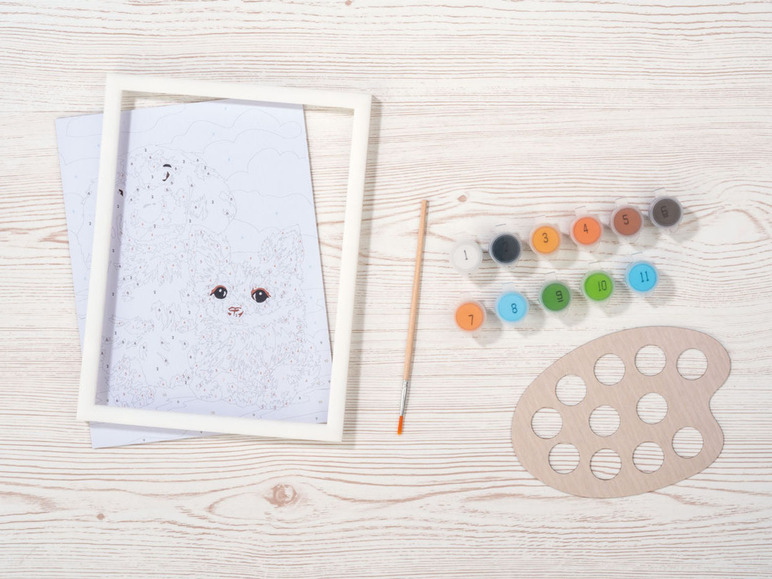 Gehe zu Vollbildansicht: CRELANDO® Kinder Malen nach Zahlen, mit Farben und Pinsel - Bild 10