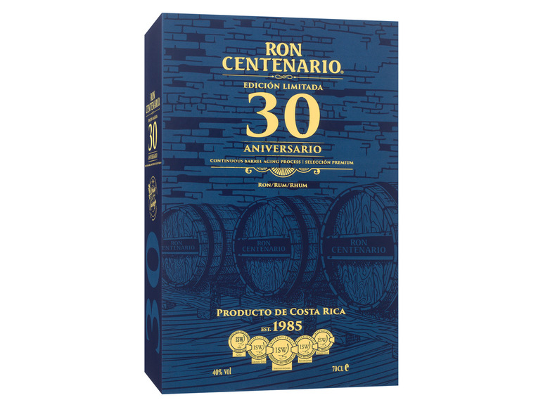 Gehe zu Vollbildansicht: Ron Centenario 30 Aniversario Edición Limitada Rum mit Geschenkbox 40% Vol - Bild 3
