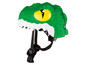 Grüner Kinderhelm mit Dinosaurier-Motiv.