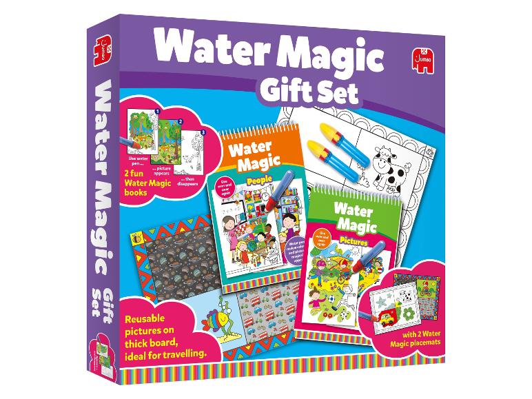 Water Magic Geschenkset mit Wasser-Malbüchern und Platzsets.