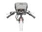 E-Bike-Lenker mit Korb, Display und Schaltung.