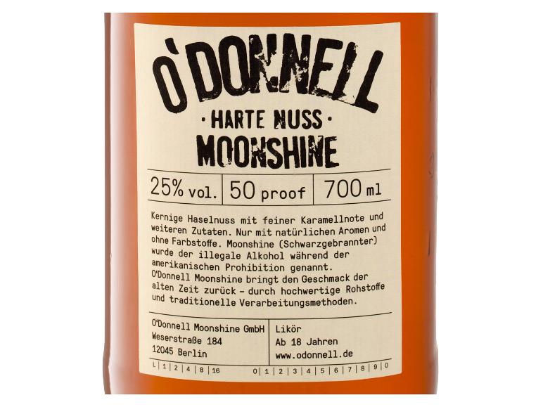 Flasche Haselnuss-Moonshine-Likör, 25% vol., 700 ml.