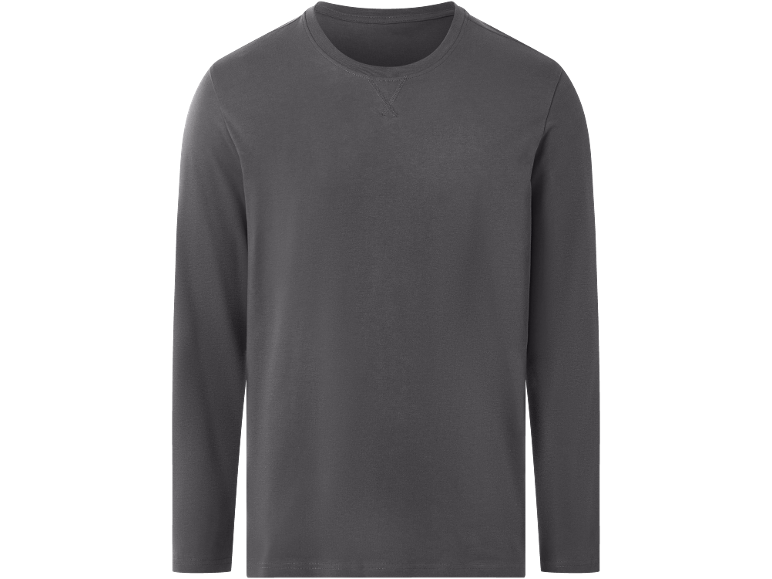 Dunkelgraues Langarmshirt für Herren