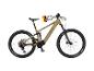 Khakifarbene vollgefederte E-Mountainbike, entworfen in Germanland.