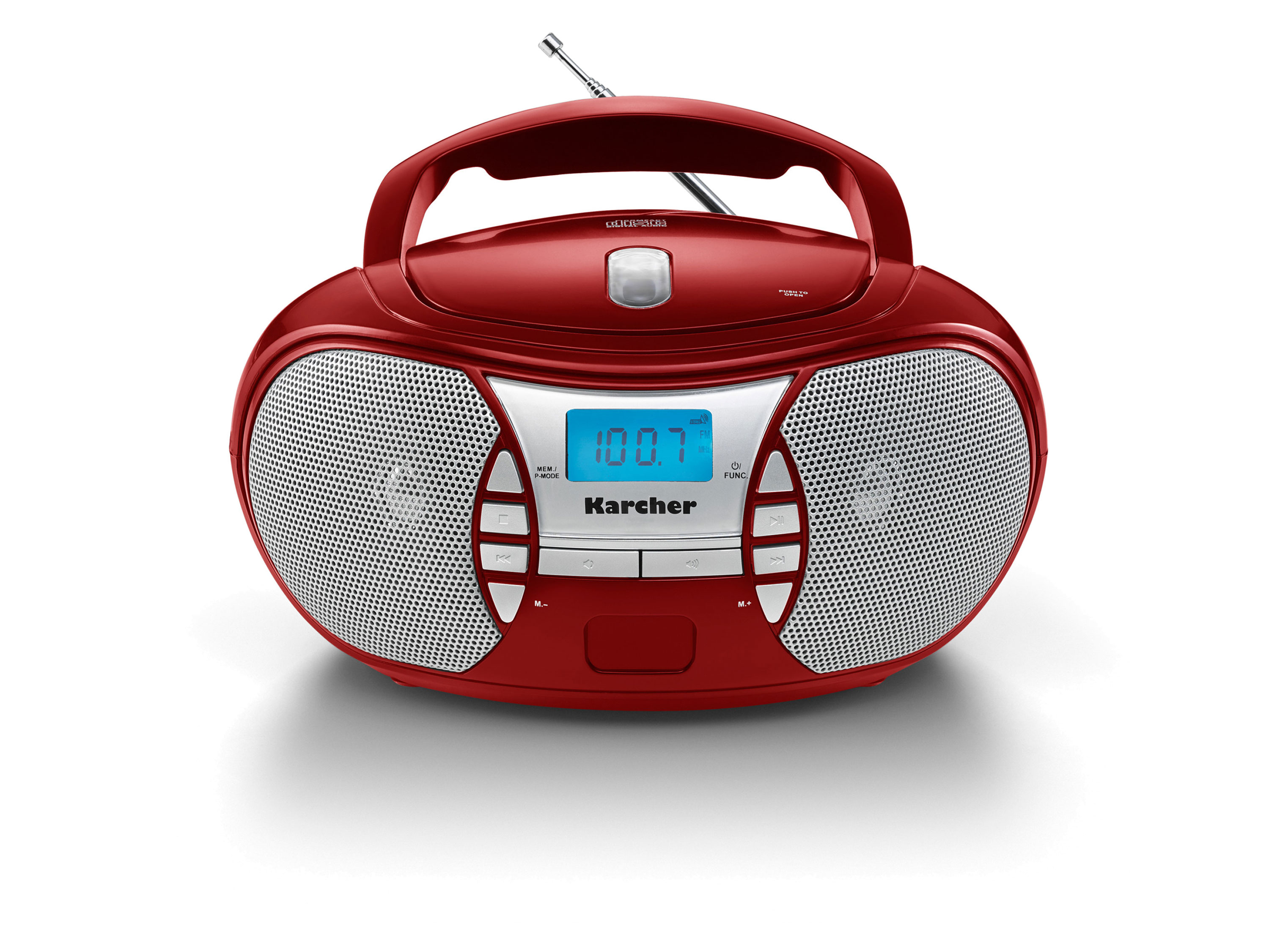 Karcher RR 5025 tragbarer CD-Player mit UKW Radio (Rot) | 04000420866671