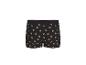 Schwarze Herren-Boxershorts mit Brezelmuster.