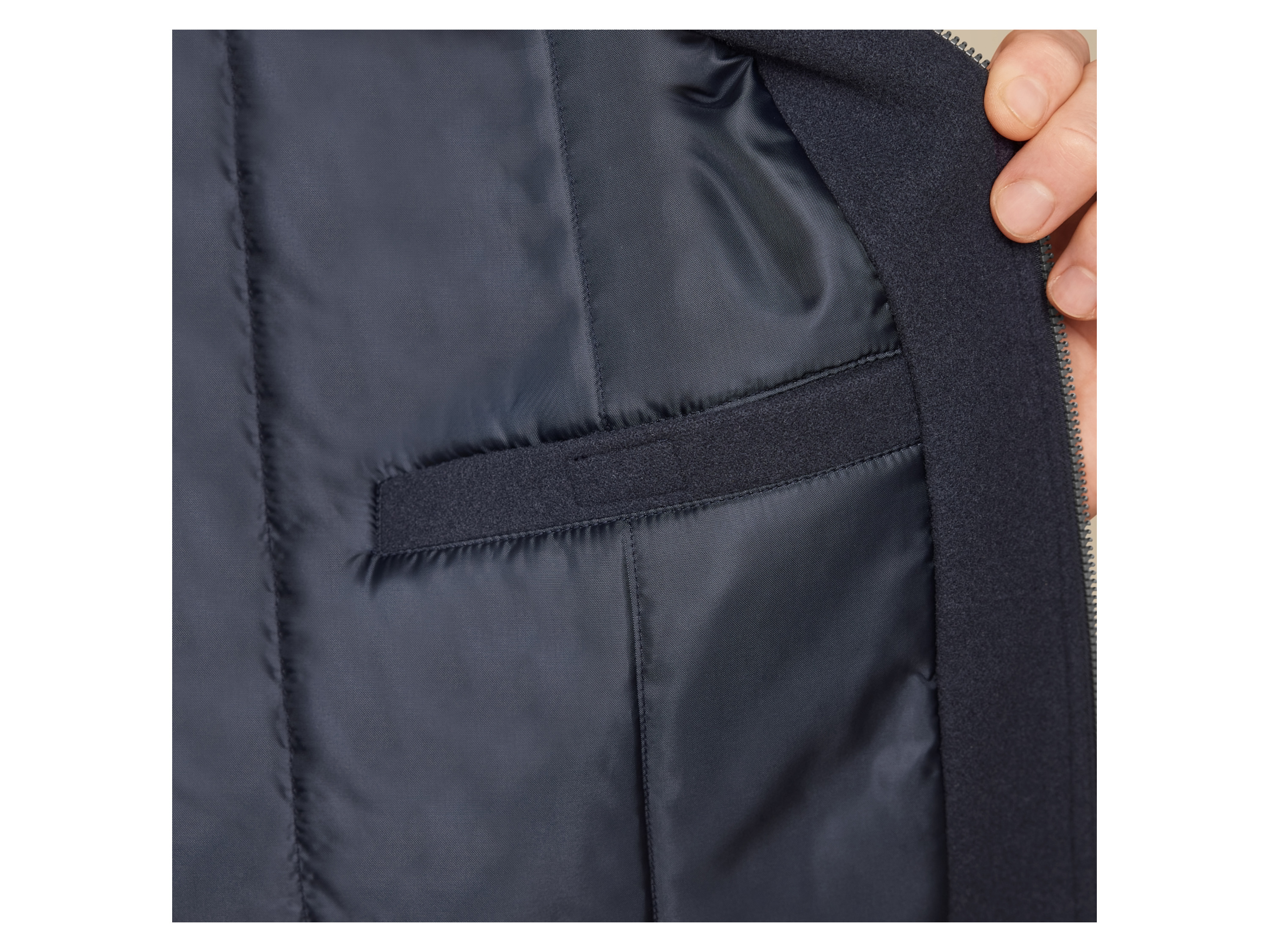 Thumbnail - LIVERGY® Herren Jacke Wolloptik (Marine, S(44/46))